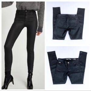 Zara Woman NWOT Slim Fit Coated Jeans